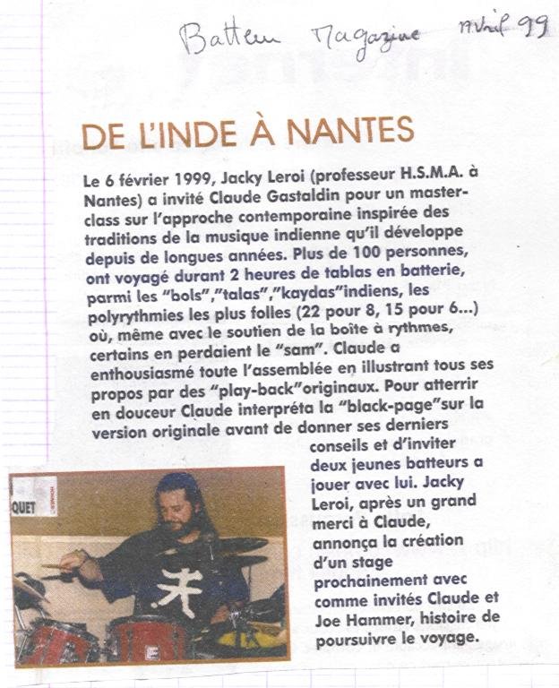 Batteur Magazine 01041999